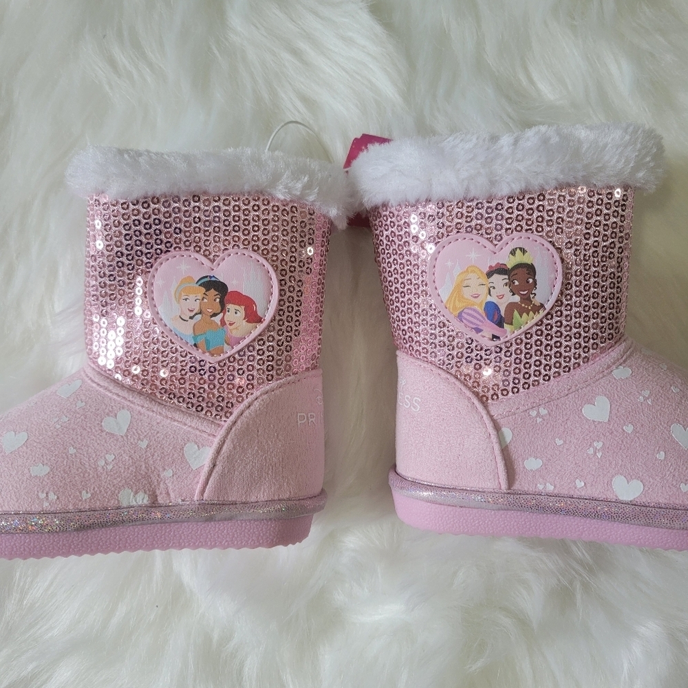Disney Princes Pink Sequin Princess Boots - Picture 2 of 12